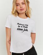 Printed T-shirt | White