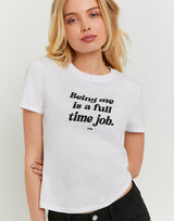 Printed T-shirt | White