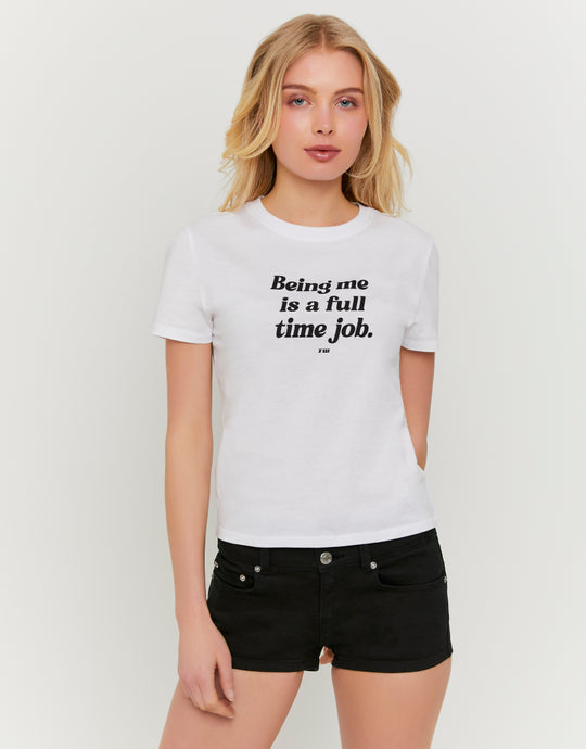 Printed T-shirt | White
