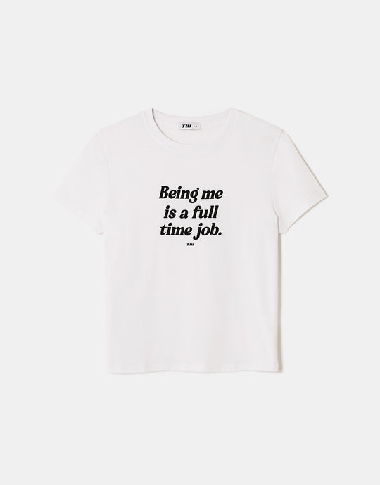 Printed T-shirt | White