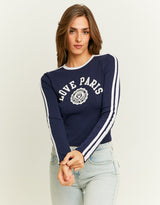 Varsity Style T-Shirt | Navy