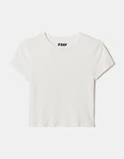 Ribbed Basic T-shirt Short Sleeves | Off White