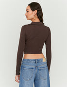 Polo T-Shirt Long Sleeves | Brown