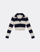 Polo T-Shirt Long Sleeves | Blue-White