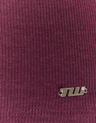Boat neck Basic T-shirt | Bordeau