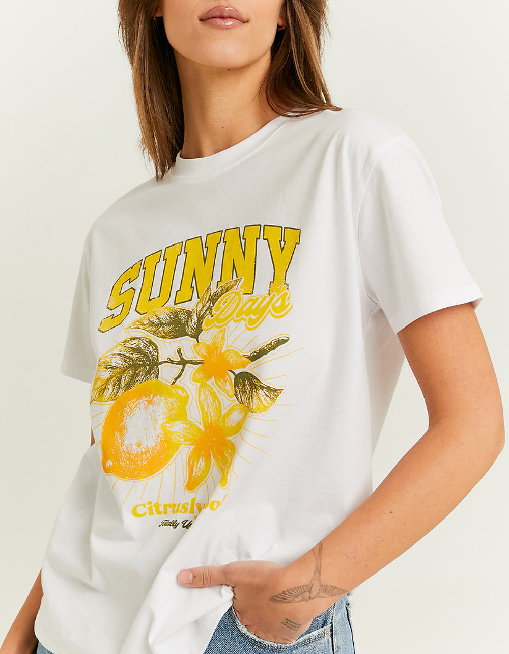 Printed Oversize T-shirt | White