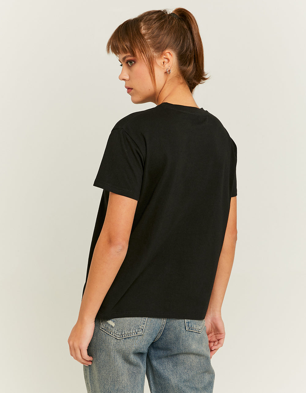 Loose Printed T-shirt | Black