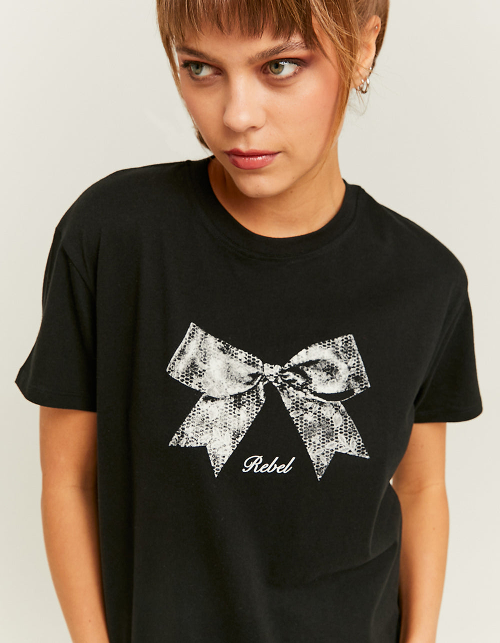 Loose Printed T-shirt | Black