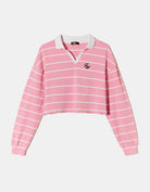 Polo Neck T-shirt with Print | Striped