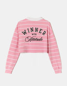 Polo Neck T-shirt with Print | Striped