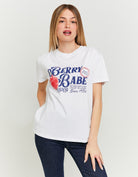 Printed Oversize T-shirt | White