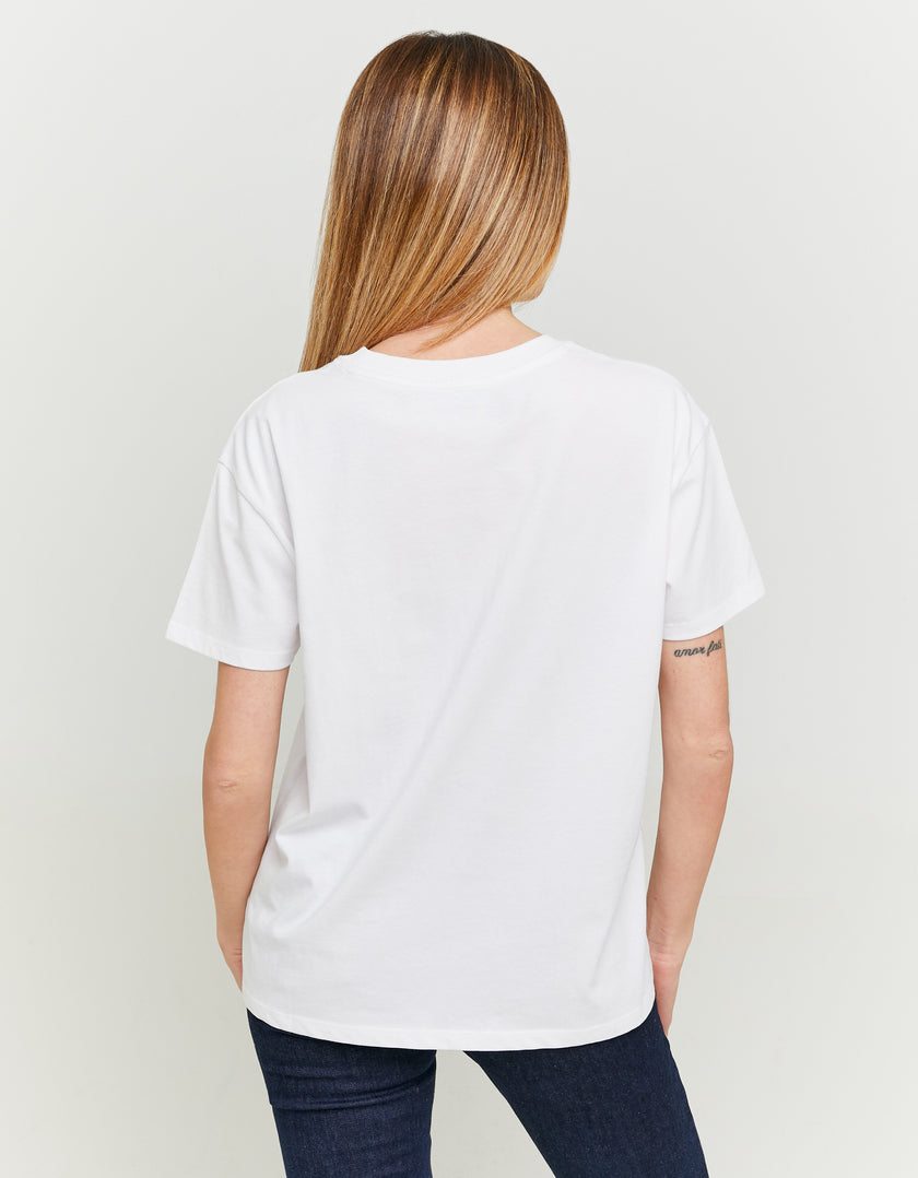 Printed Oversize T-shirt | White