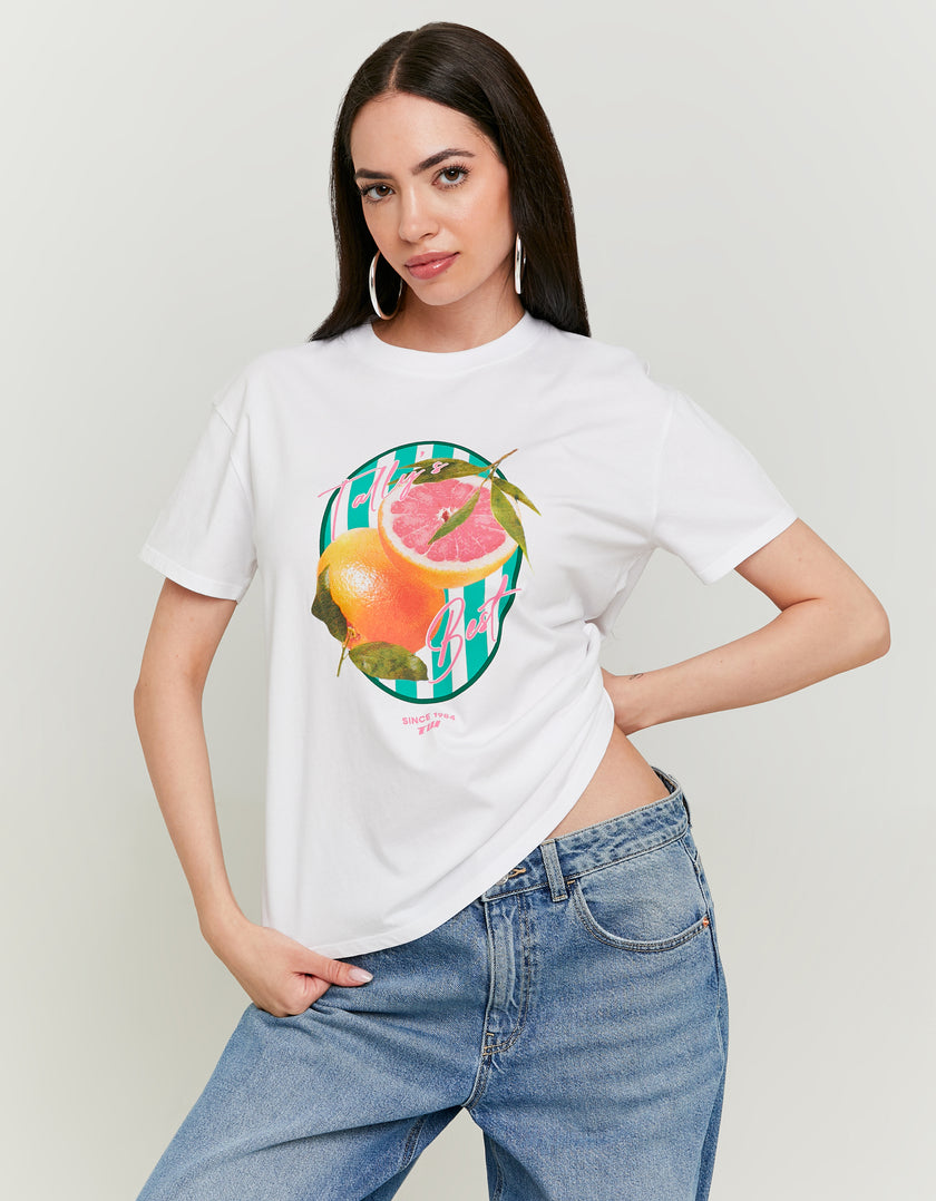 Printed T-shirt | White