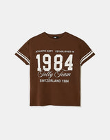 Printed T-Shirt | Brown