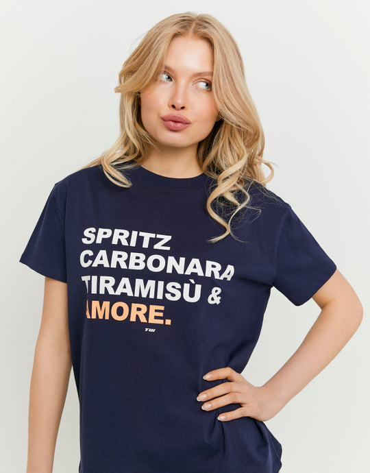 Printed T-shirt | Navy