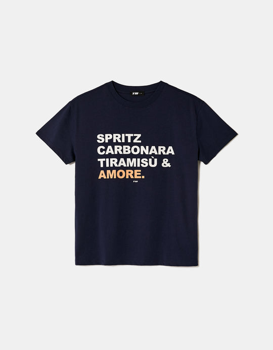 Printed T-shirt | Navy