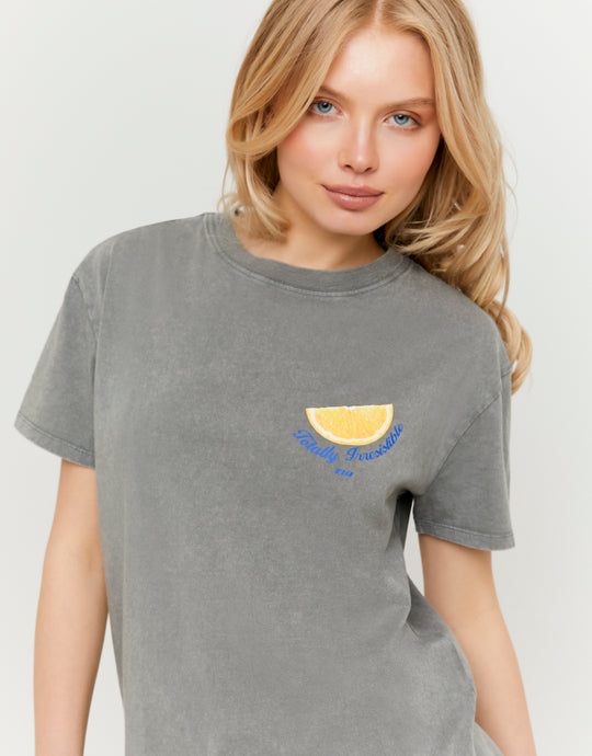 Printed T-shirt | Grey