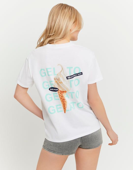 Printed T-shirt | White
