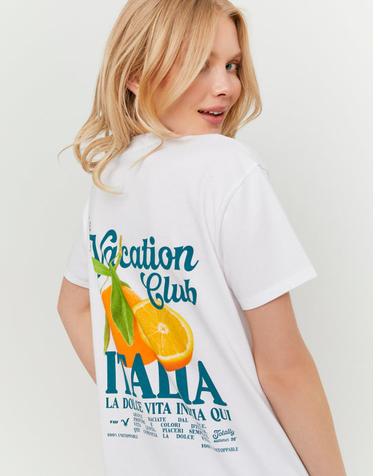 Printed T-shirt | White