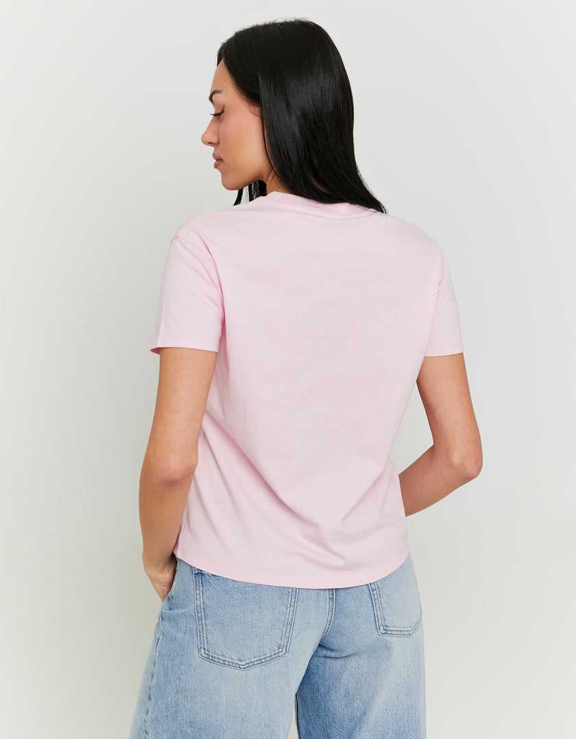 Oversize T-shirt with Print | Pink