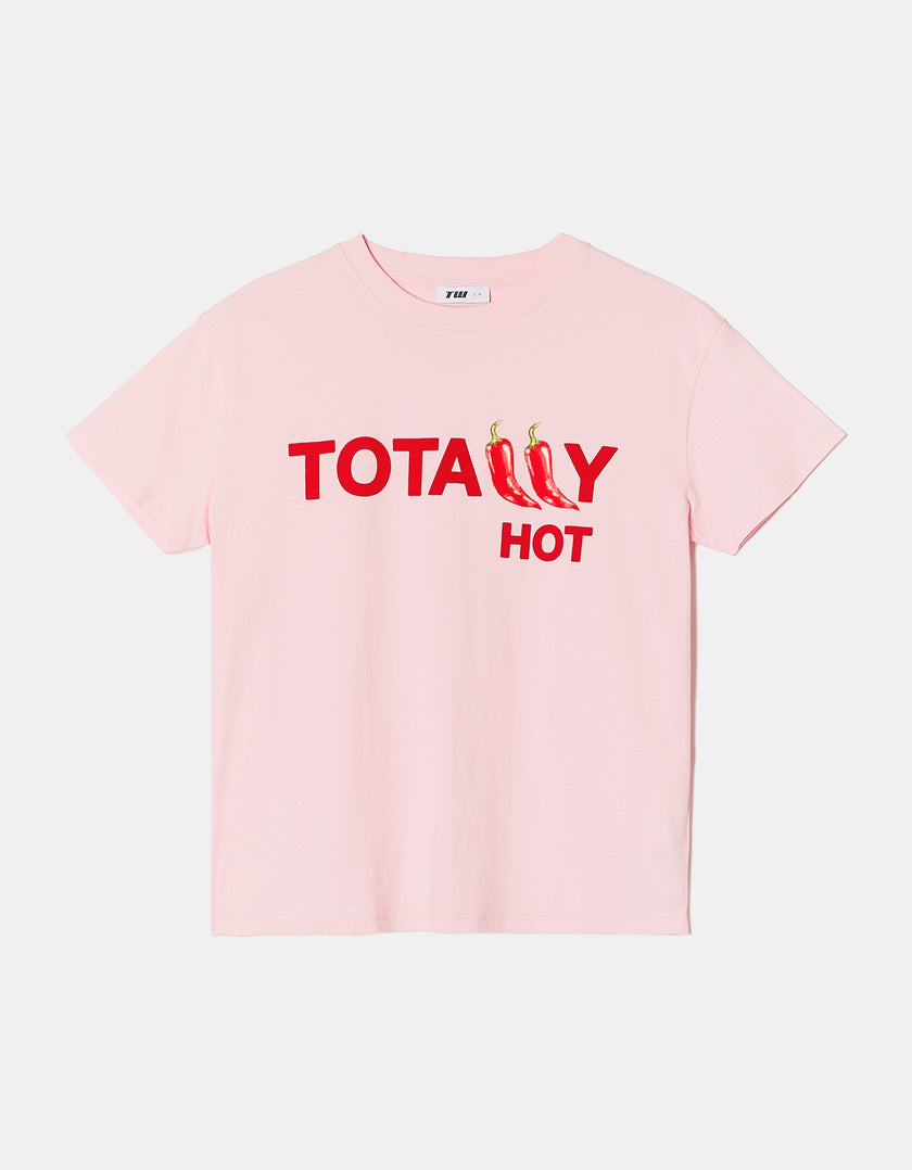 Oversize T-shirt with Print | Pink