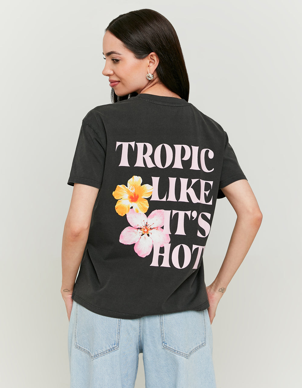 T.Shirt with Print | Heather Grey