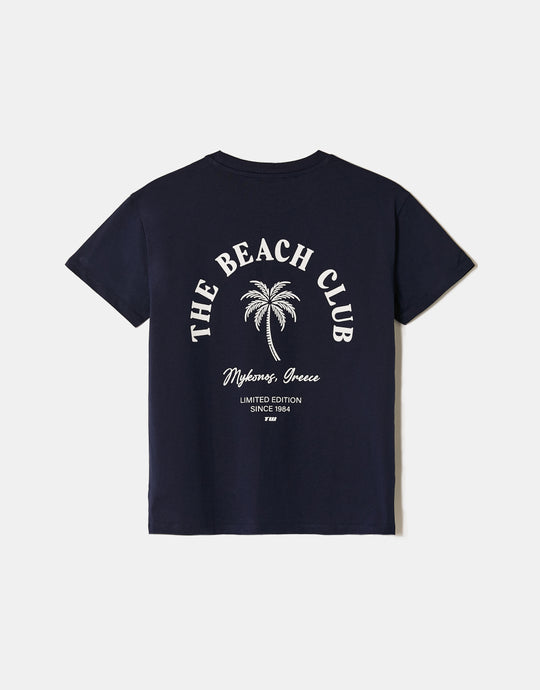 Printed T-shirt | Navy