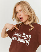 Printed T-shirt | Brown