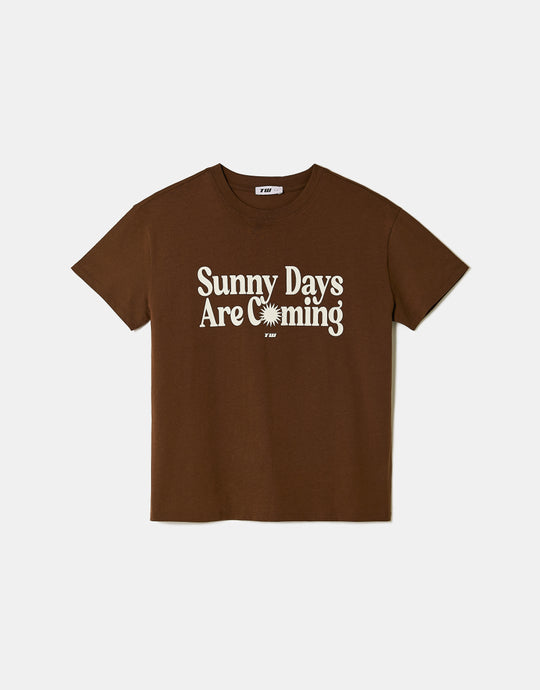 Printed T-shirt | Brown
