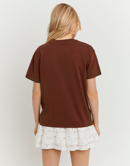 Printed T-shirt | Brown