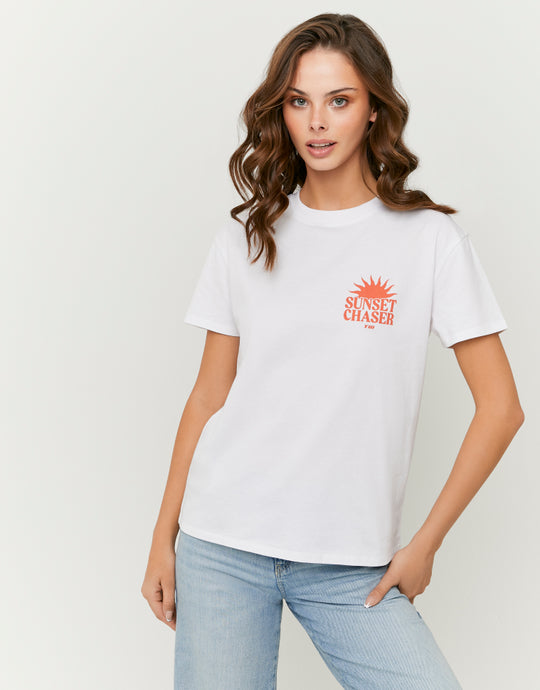 Printed T-shirt | White