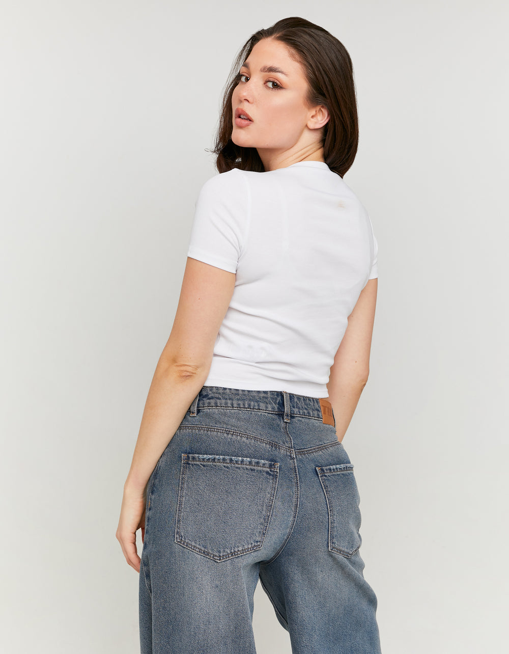 Printed Cropped T-shirt | White