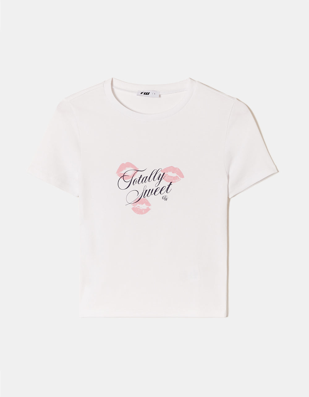 Printed Cropped T-shirt | White