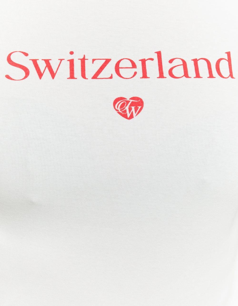Printed Cropped T-shirt | Off White