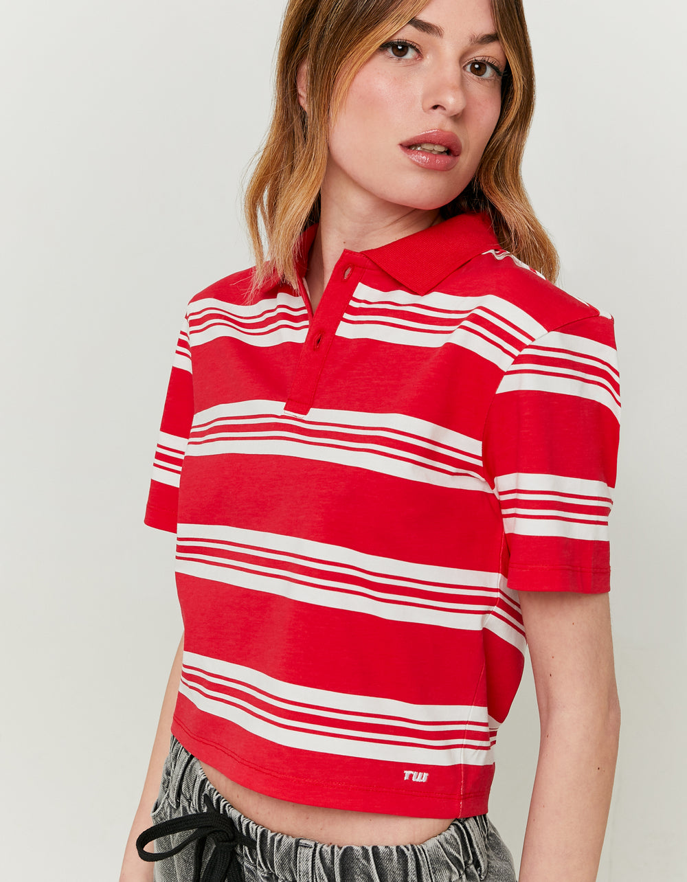 Polo T-shirt | Red-White