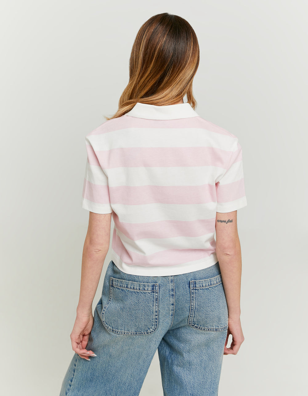 Polo T-shirt | White-Pink