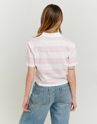Polo T-shirt | White-Pink