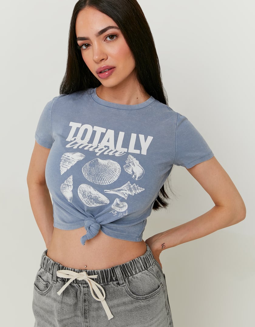 Knotted T-shirt | Blue