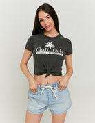 Knotted T-shirt | Dark Grey
