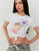 Knotted T-shirt | White