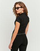 Zip Up Top | Black