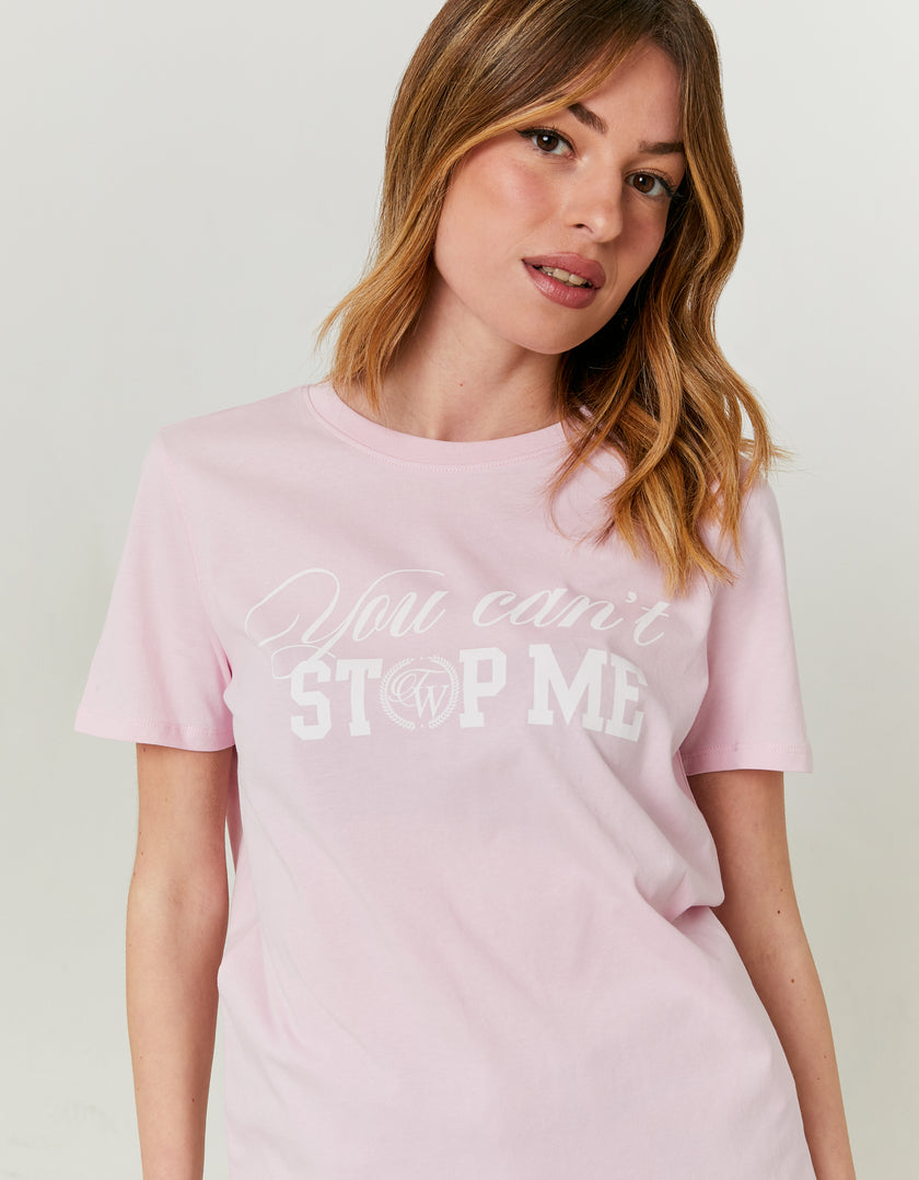 T-shirt with Print | Pink
