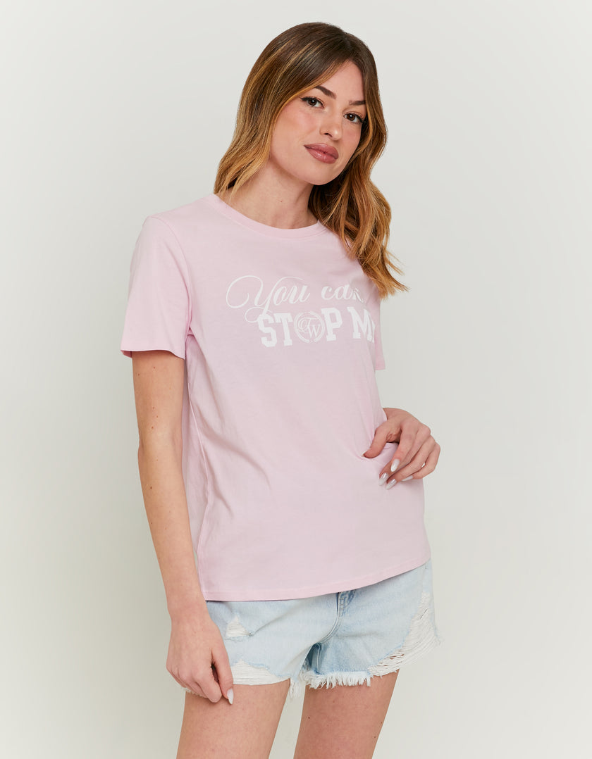 T-shirt with Print | Pink