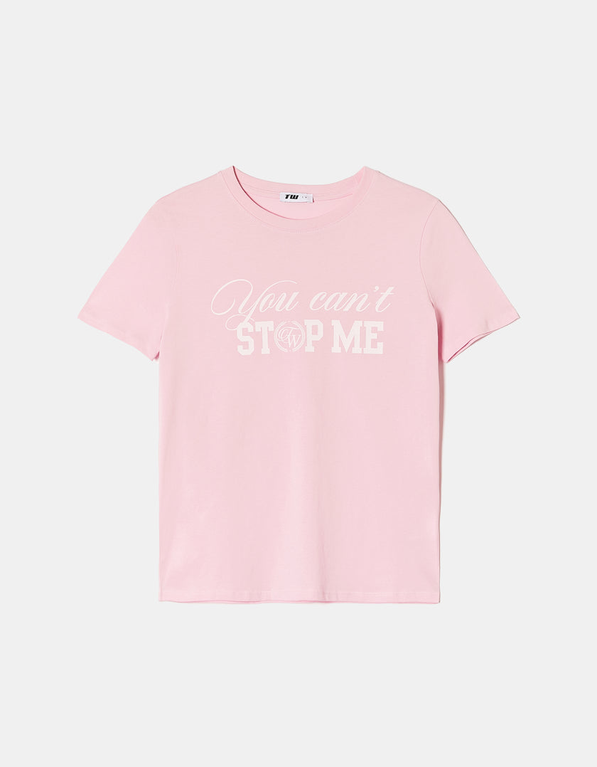 T-shirt with Print | Pink