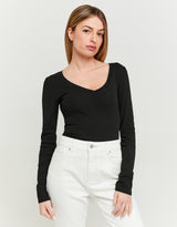 Basic T-shirt long sleeves | Black
