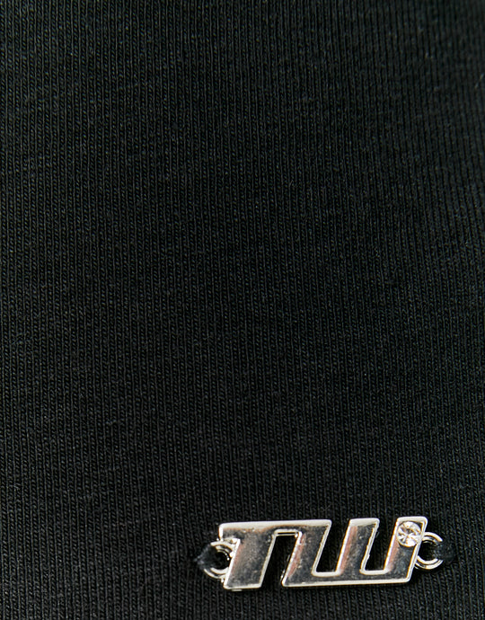 Boat neck Basic T-shirt | Black