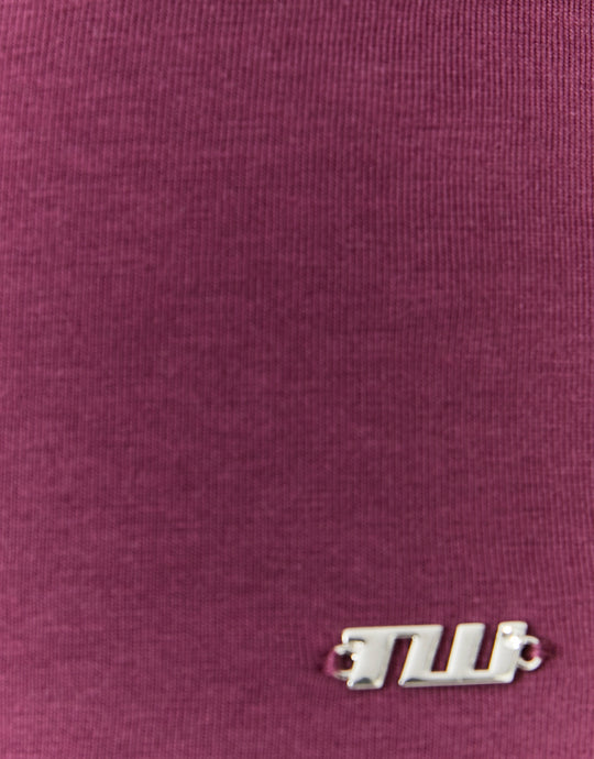 Boat neck Basic T-shirt | Bordeau
