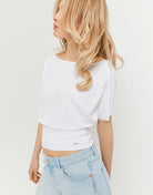 Boat neck Basic T-shirt | White