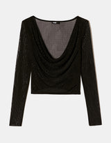 Transparent Top with Strass | Black