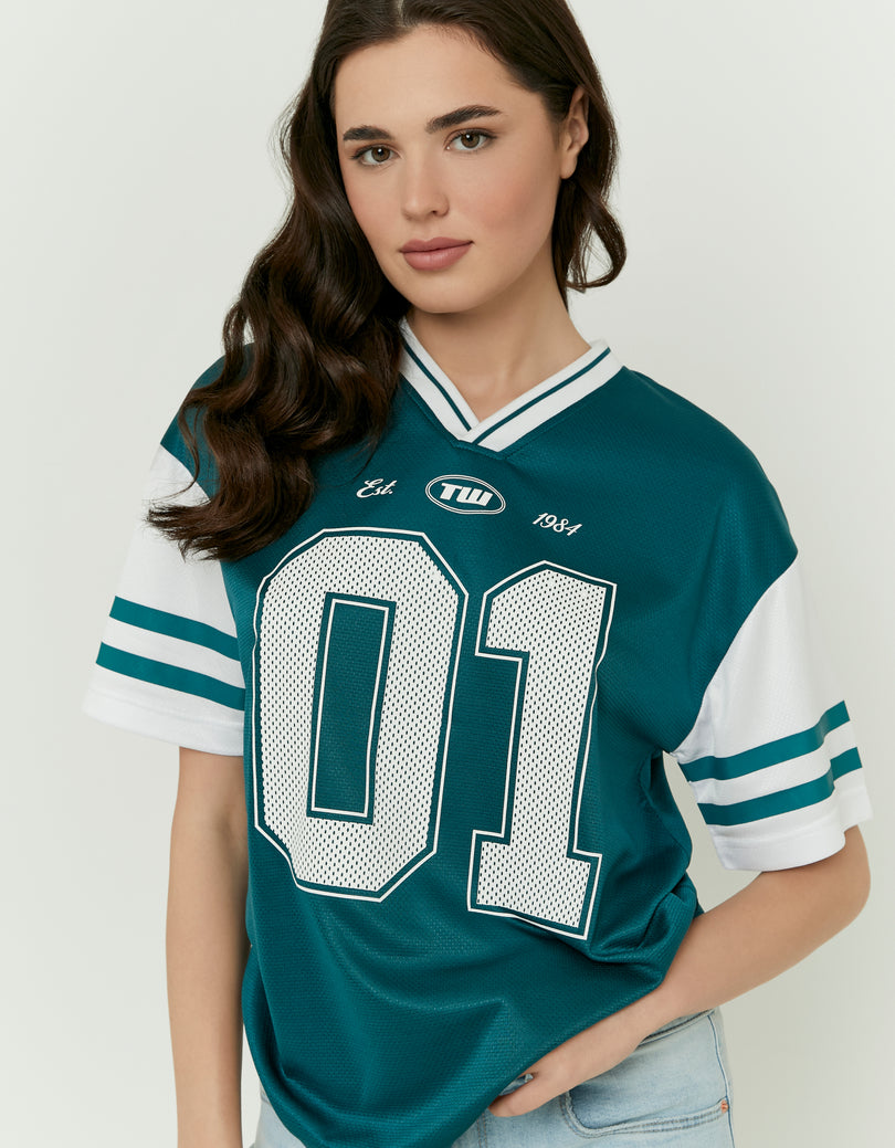Oversized Printed T-Shirt | Green